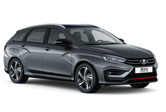 Lada Vesta SW Sportline I Рест — Серебристо-темно-серый "Борнео"""